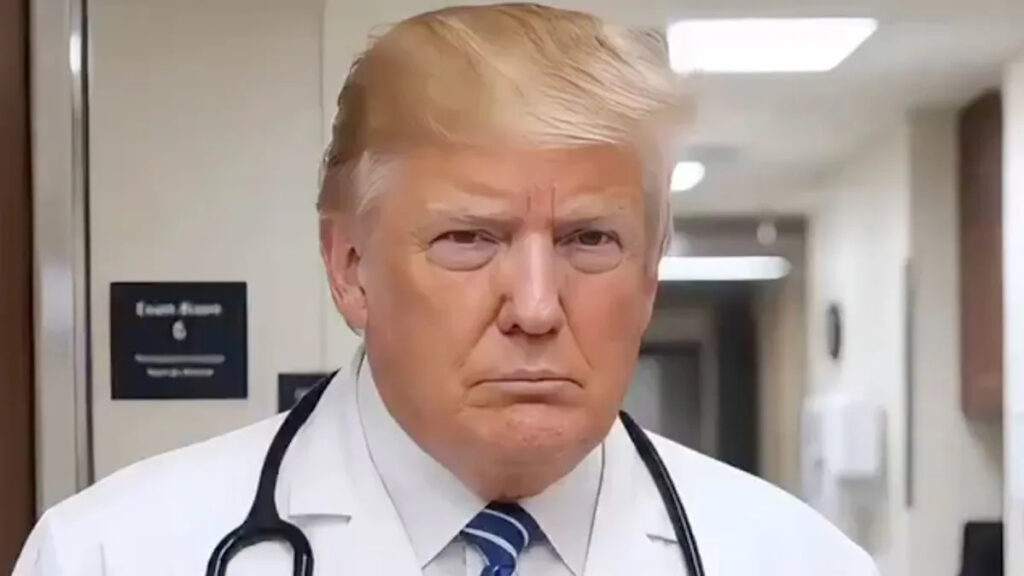 Trump shares AI video of himself as a doctor who treats celebrities with ‘Trump Derangement Syndrome’ Trump shares AI video of himself as a doctor who treats celebrities with 'Trump Derangement Syndrome'