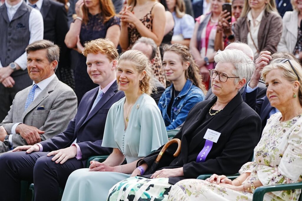 Lady Louise, among others, was awarded the Duke of Edinburgh's Gold Award at the Palace of Holyroodhouse