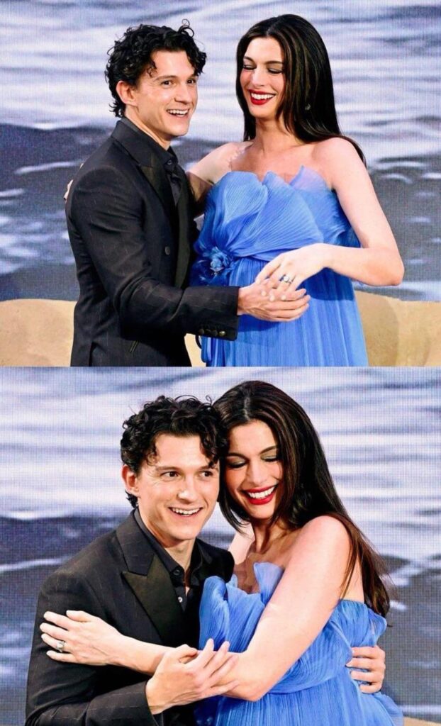 Anne Hathaway says she hopes her children grow up to be like Tom Holland.