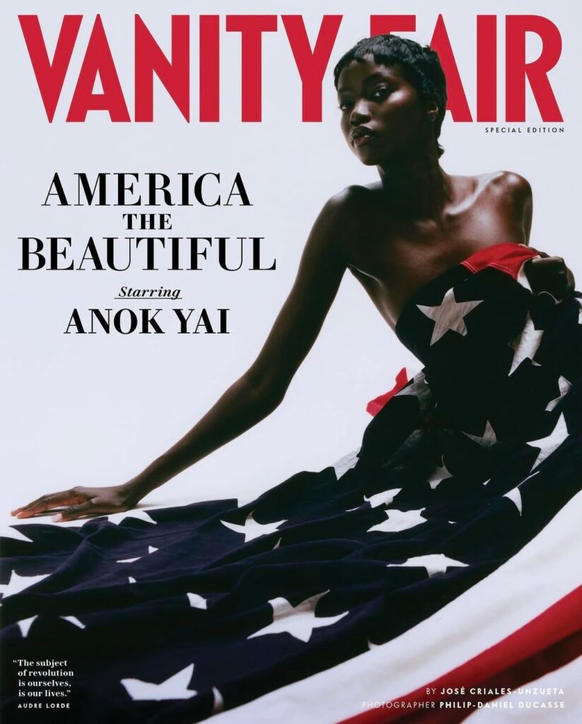 Anok Yai for Vanity Fair special edition issue America The Beautiful