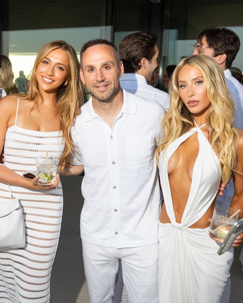 Tate McRae, Michael Rubin, and Alix Earle attend Michael Rubin's white party in Bridgehampton