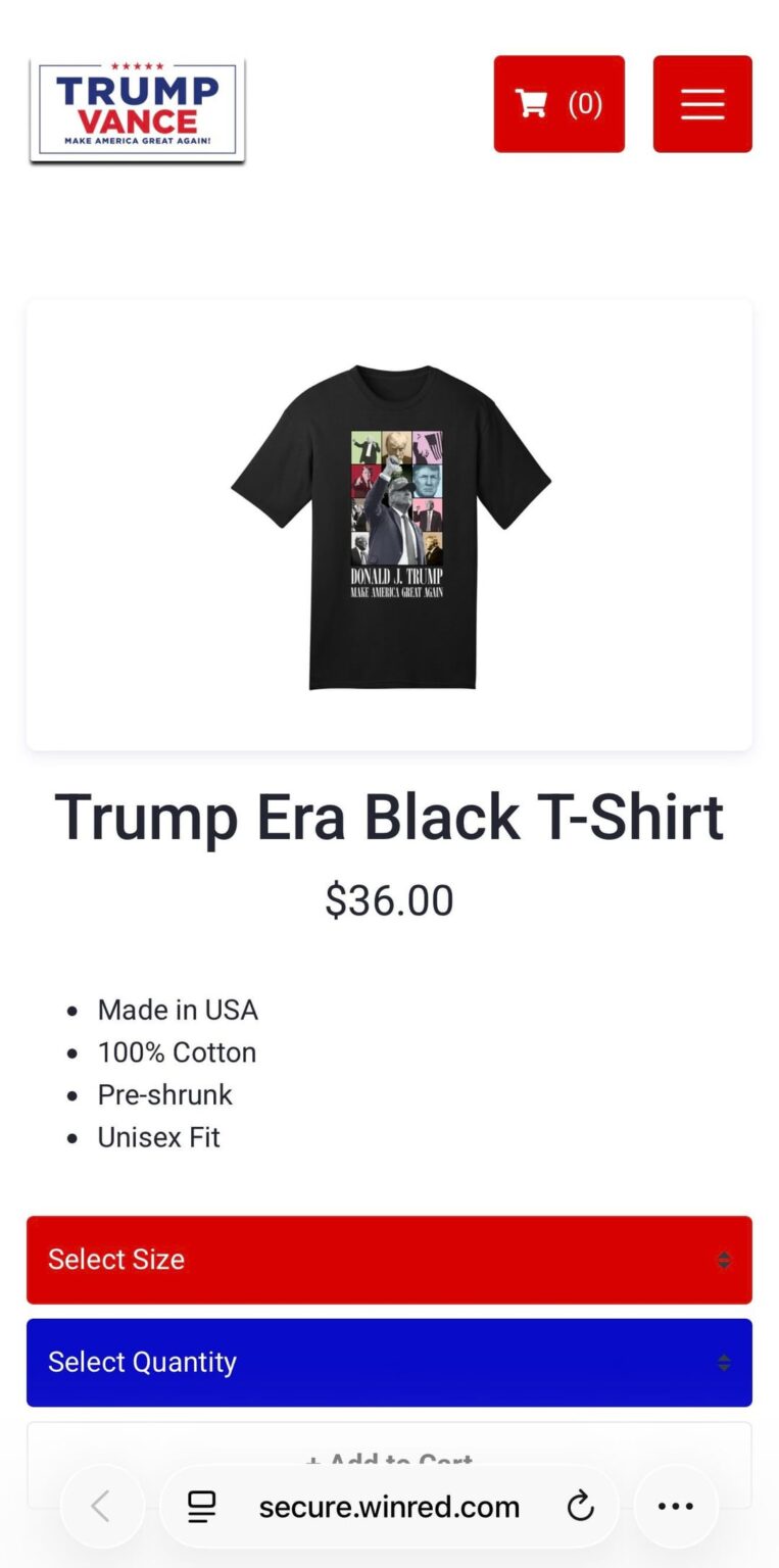 Taylor Swift files hundreds of trademarks and sends cease and desists to Etsy sellers and small businesses, yet stays silent as the Trump administration uses her brand and music to sell merchandise and spread propaganda