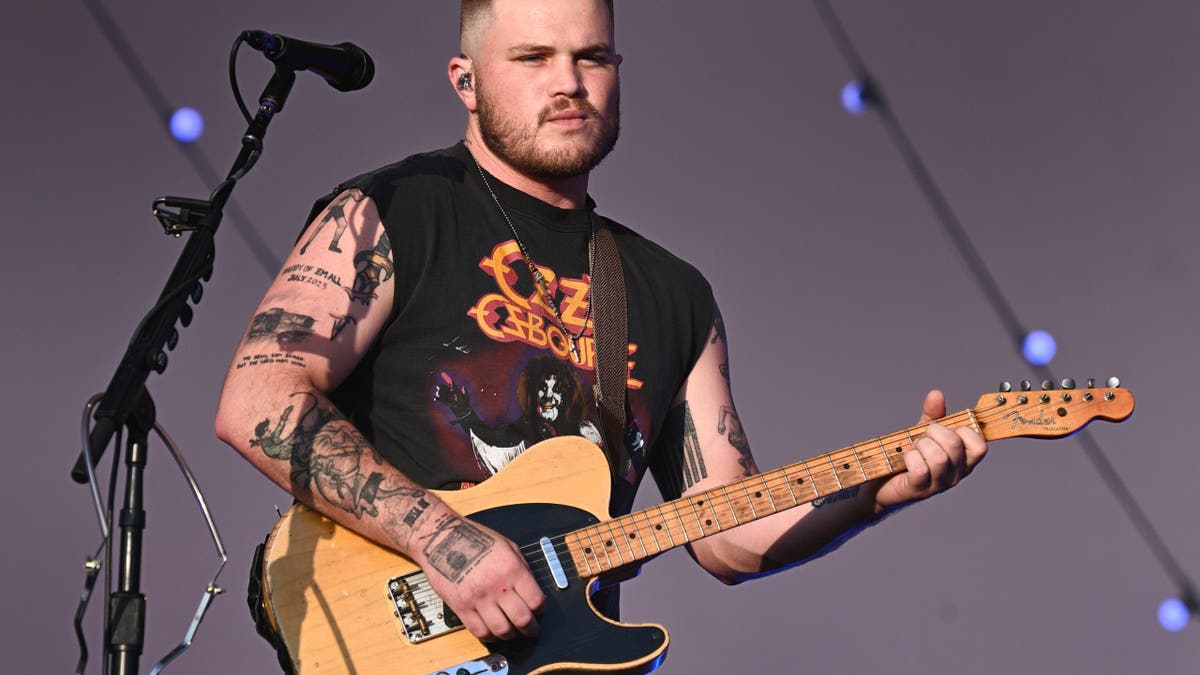 Zach Bryan performing on the Great Oak Stage at BST Hyde Park in London