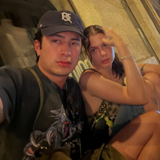 Hudson Williams with his girlfriend Katelyn Larson in Paris