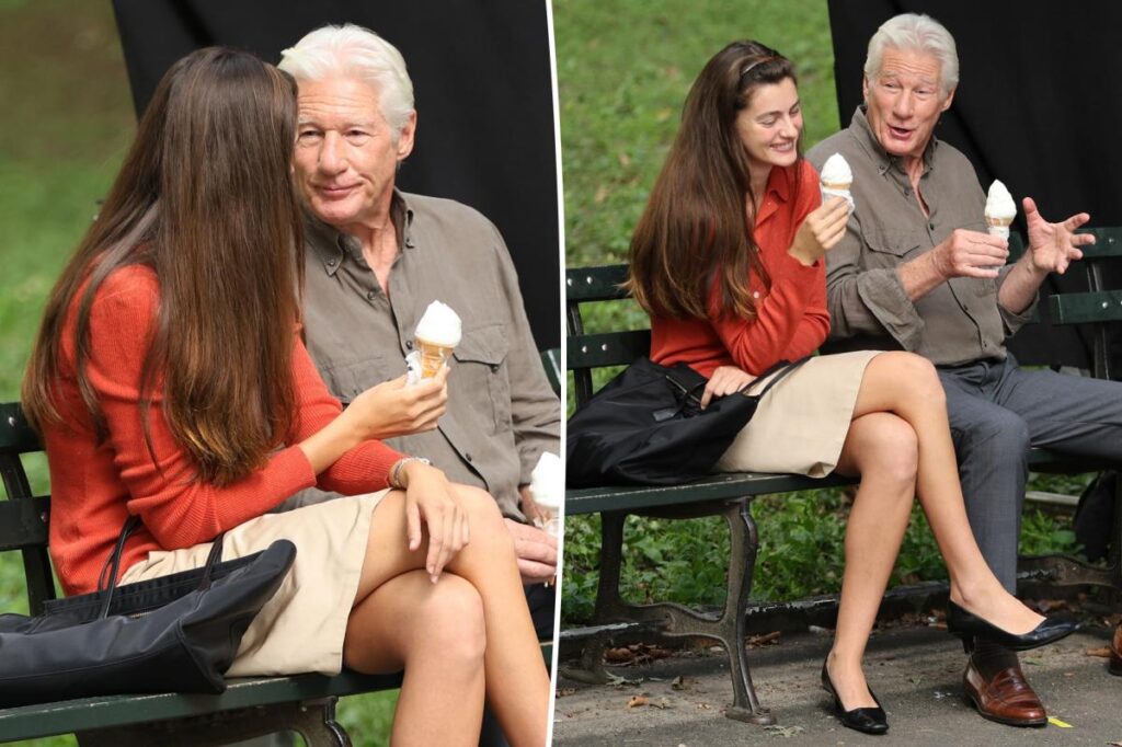 Richard Gere, 76, cozies up to younger co-star Diana Silvers, 28, on movie set Richard Gere, 76, cozies up to younger co-star Diana Silvers, 28, on movie set