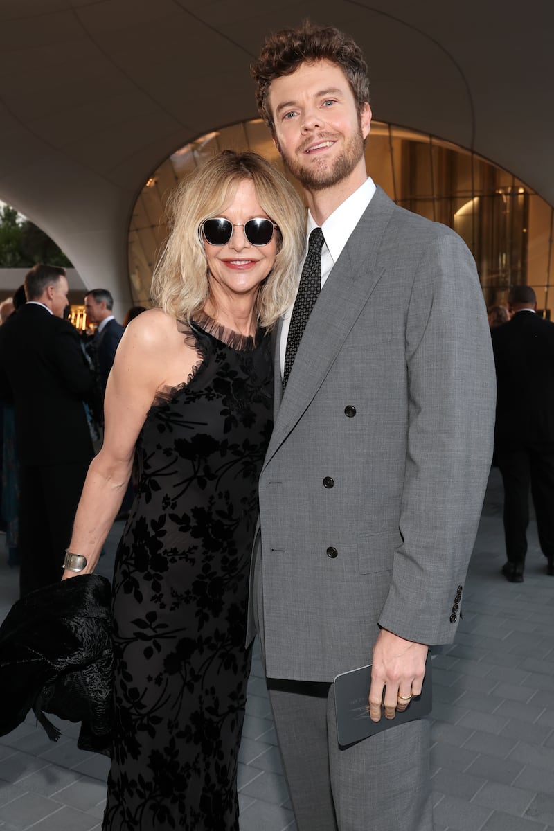 Meg Ryan and her son, Jack Quaid, make a rare public appearance together at the Lucas Museum of Narrative Art Opening Night on September 19, 2026, in Los Angeles, California.