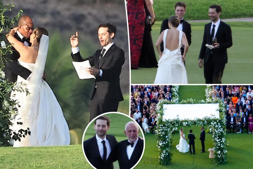 Tobey Maguire officiates ex-wife Jennifer Meyer’s star-studded Hawaii wedding to Geoff Ogunlesi Tobey Maguire officiates ex-wife Jennifer Meyer's star-studded Hawaii wedding to Geoff Ogunlesi