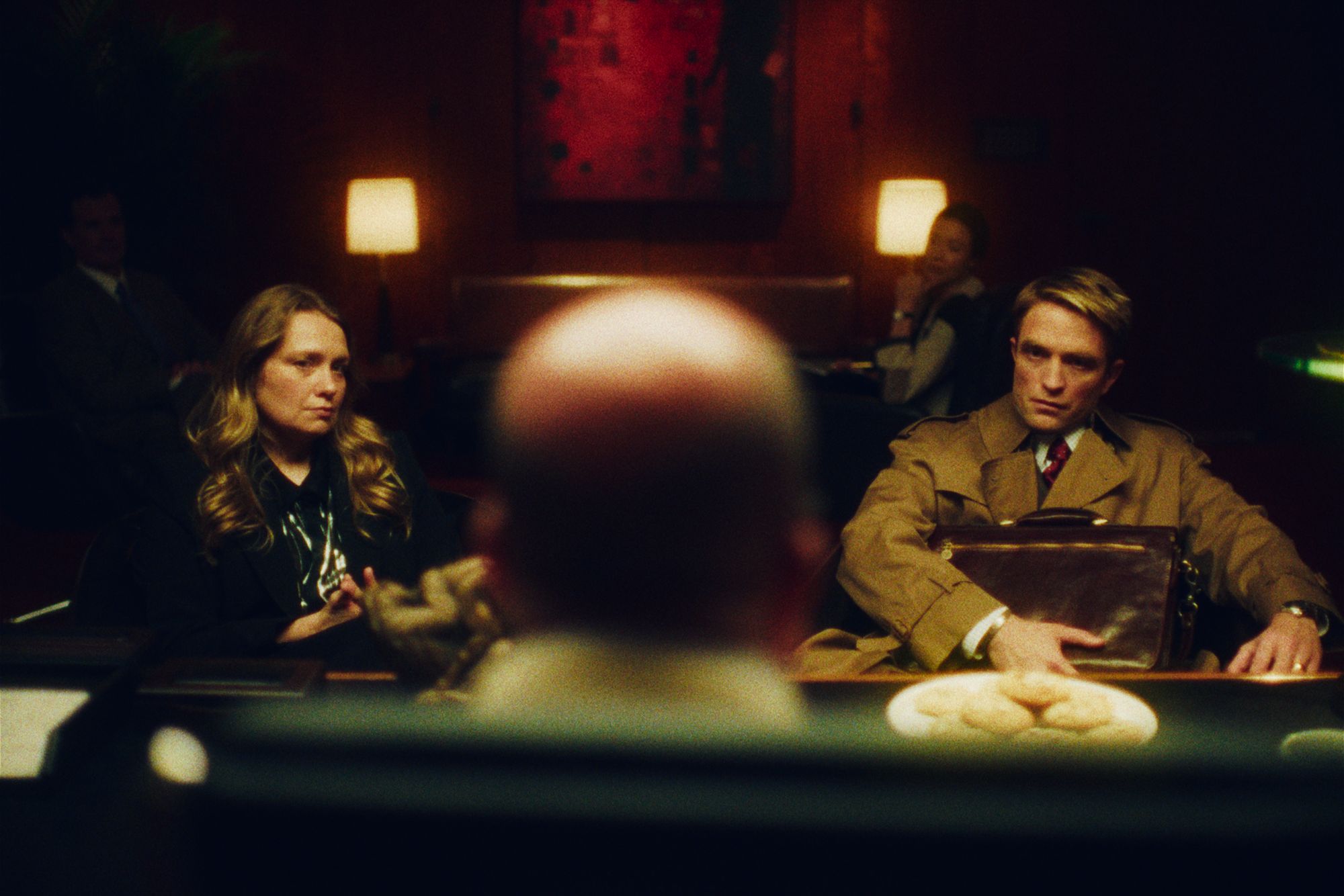 Merritt Wever and Robert Pattinson in ‘Primetime’